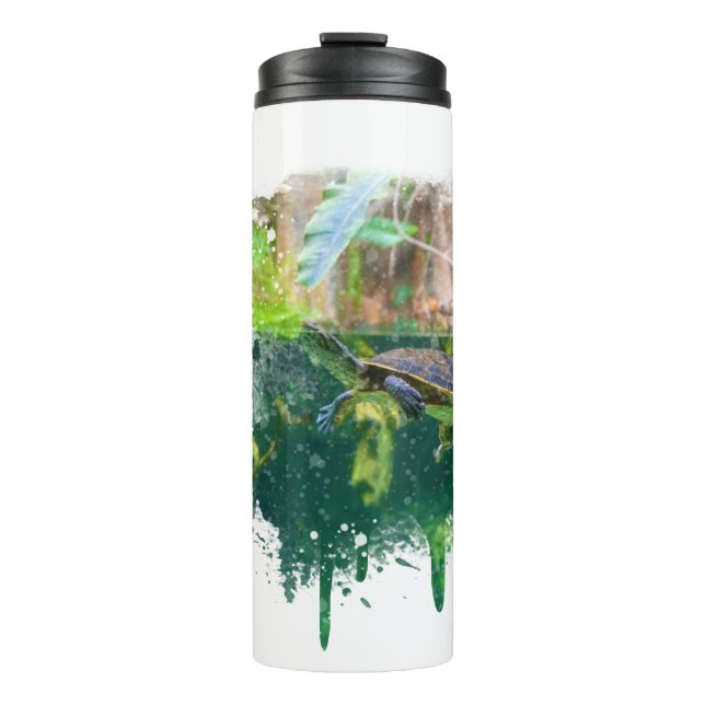 *~* Beach Sea Turtle Nautical Tropfen Foto Thermosbecher (Vorderseite)