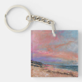 Beach Seascape Fine Art Beach Malerei Schlüsselanhänger