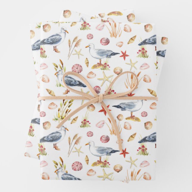 Beach Seashell Birthday Geschenkpapier Set (Beispiel)