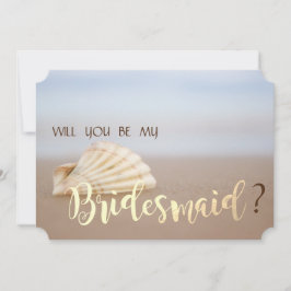 Beach Seashell Bridesmaid Card Einladung