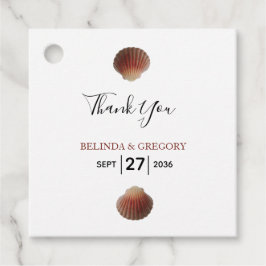 Beach Seashell Clams Wedding-Geschenk Geschenkanhänger