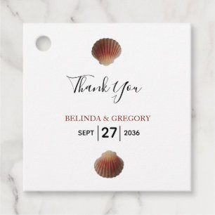 Beach Seashell Clams Wedding-Geschenk Geschenkanhänger