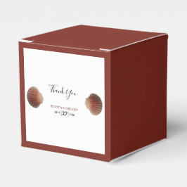 Beach Seashell Clams Wedding Geschenkschachtel