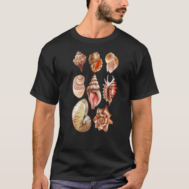Beach Seashell Collector Shelling Seashells T-Shirt (Vorderseite)