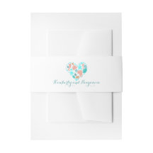 Beach Seashells Heart Modern White Wedding