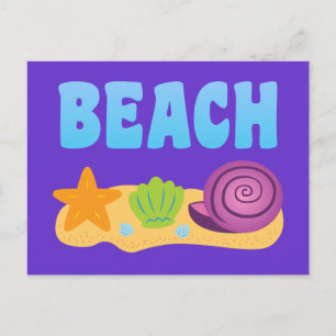 Beach Seashells Postkarte