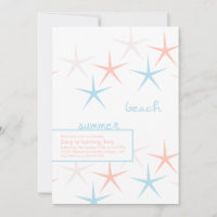 Beach Seashells Summer Party Einladung