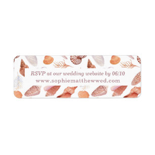 Beach Seashells Wasserfarben Coastal Chic Hochzeit