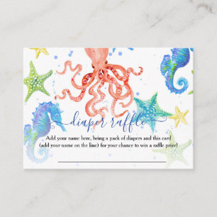 Beach Seepferd Octopus Starfish Colorful Baby Visitenkarte