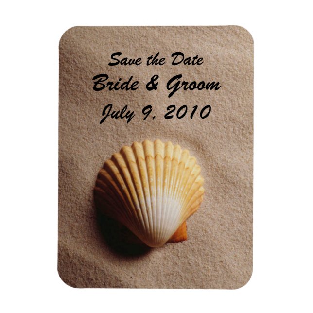 Beach Serenity Save the Date Premium Magnet (Vertikal)