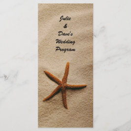 Beach Serenity Wedding Program Card Programm