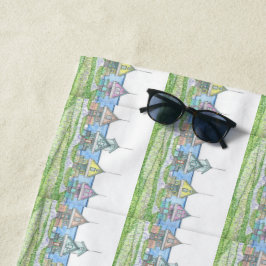Beach Shack Life 1; Strandhandtuch