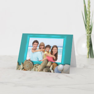 Beach Shells Famille Photo Frame Cartes de fin de
