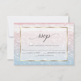 Beach Shimmer Pink Ocean Water RSVP Karte