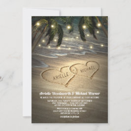 Beach Shore Herzstück der Sand Hochzeit Einladunge Einladung