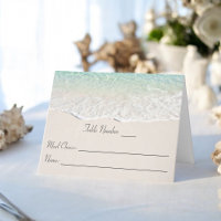 Beach Shoreline Empfang Tischkarte Auswahl