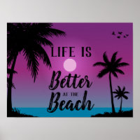 Beach Silhouette Life ist besser am Strand