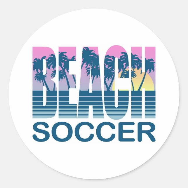 Beach Soccer Runder Aufkleber (Vorderseite)