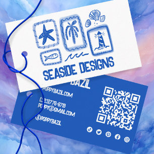 BEACH Social Icon QR Code CUSTOMER Anhänger  Visitenkarte