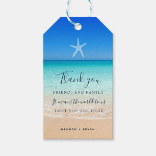 Beach Starfish Danke Gastgeschenk Hochzeit Geschenkanhänger