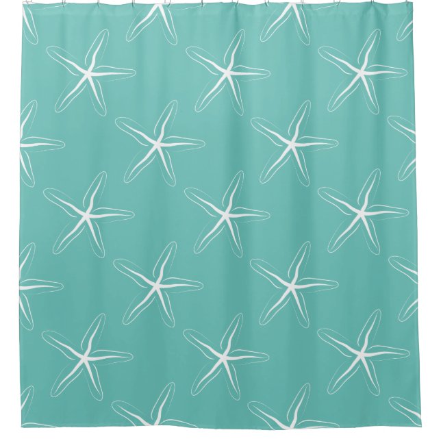 Beach Starfish Design Duschvorhang (Vorderseite)