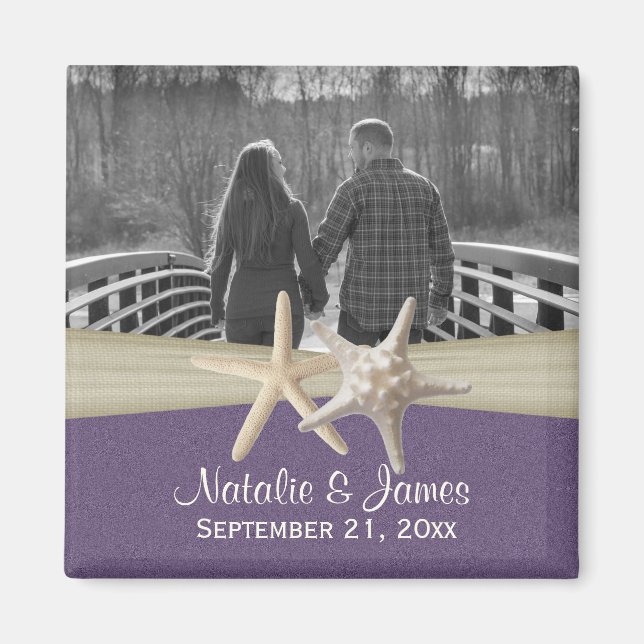 Beach Starfish Foto Magnet (Vorne)