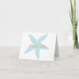Beach Starfish Note Card Danke Karte