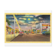 Beach Street at Night in Savin Rock, CT