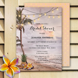 Beach String Lights Bridal Dusche Einladung