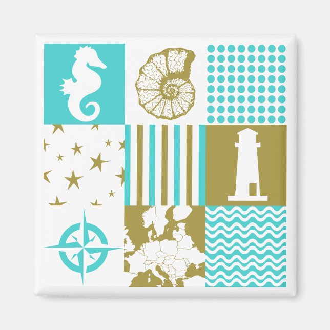 Beach Style Mosaik Magnet (Vorne)