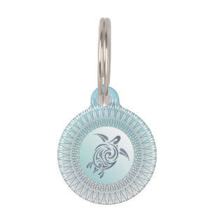 Beach Style Turtle und Mandala Haustiermarke