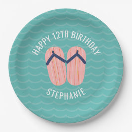 Beach Summer Birthday Party Paper Plakat Pappteller