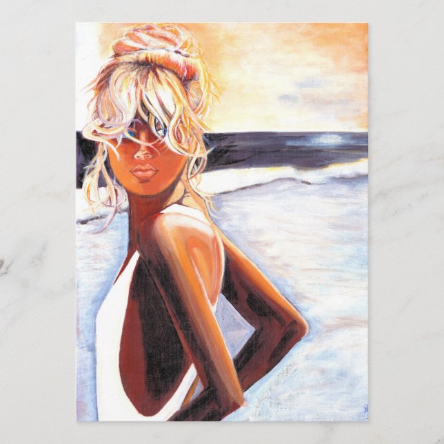 Beach Summer Card Hinweiskarte (Vorderseite)