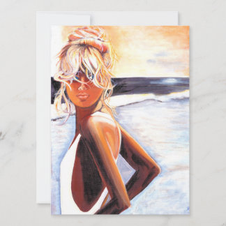 Beach Summer Card Hinweiskarte