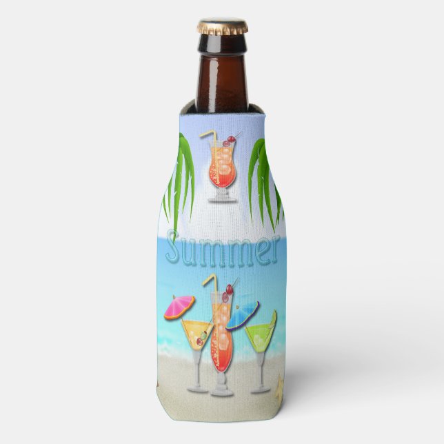 Beach Summer Cocktails Glacière bouteille (Bottle Devant)