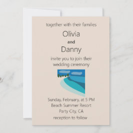 Beach Summer Destination Wedding Einladung