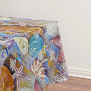 Beach Summer Muscheln Pattern Tablecloth Tischdecke