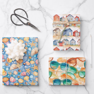 Beach Summer Packpapier Geschenkpapier Set