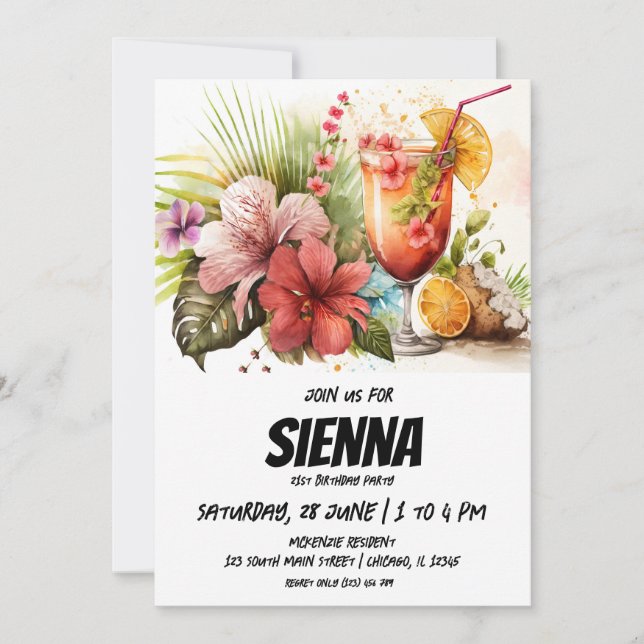 Beach Summer Party Einladung (Vorderseite)