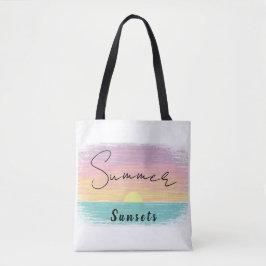 Beach Summer Sunset in Pastel Tasche