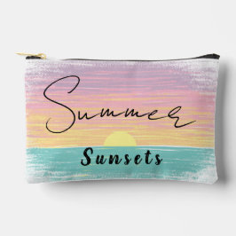 Beach Summer Sunset in Pastel Zubehörtasche