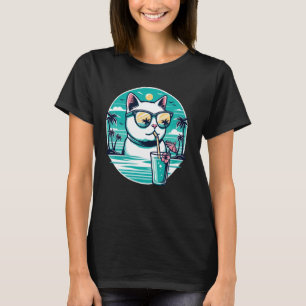 Beach Summer Vacation Reflektive Sonnenbrille Nied T-Shirt