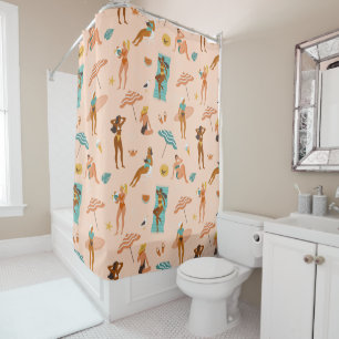 Beach Sunbader Pattern Duschvorhang