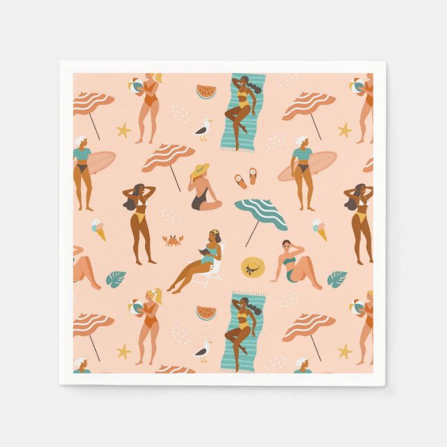 Beach Sunbader Pattern Serviette (Vorderseite)