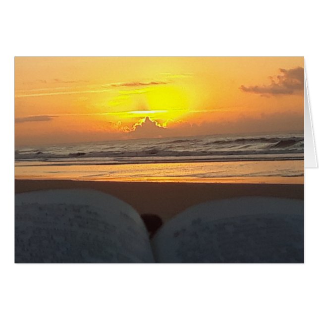 Beach Sunrise Blessing Card, Songs Of The Sunrise (Vorderseite (Horizontal))
