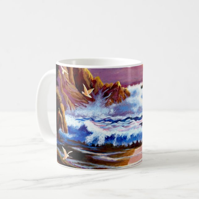 Beach Sunrise Coffee Tasse (Vorderseite Links)