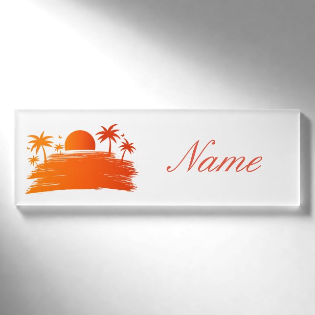 Beach Sunrise Sunset Thunder_Cove Namenschild (Vorderseite)