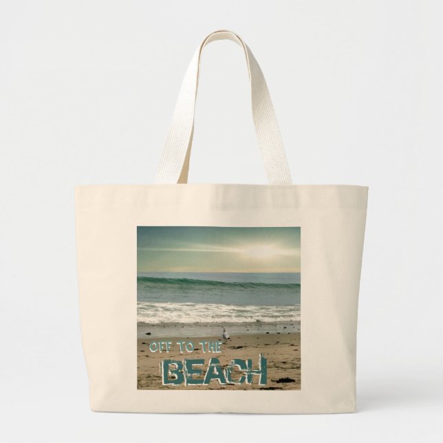 Beach Sunset Beach Bag Jumbo Stoffbeutel (Vorne)