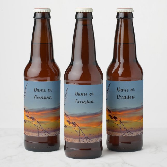 Beach Sunset Beer Label Bierflaschenetikett (Flaschen)
