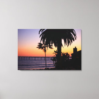 Beach Sunset Canvas Print Leinwanddruck